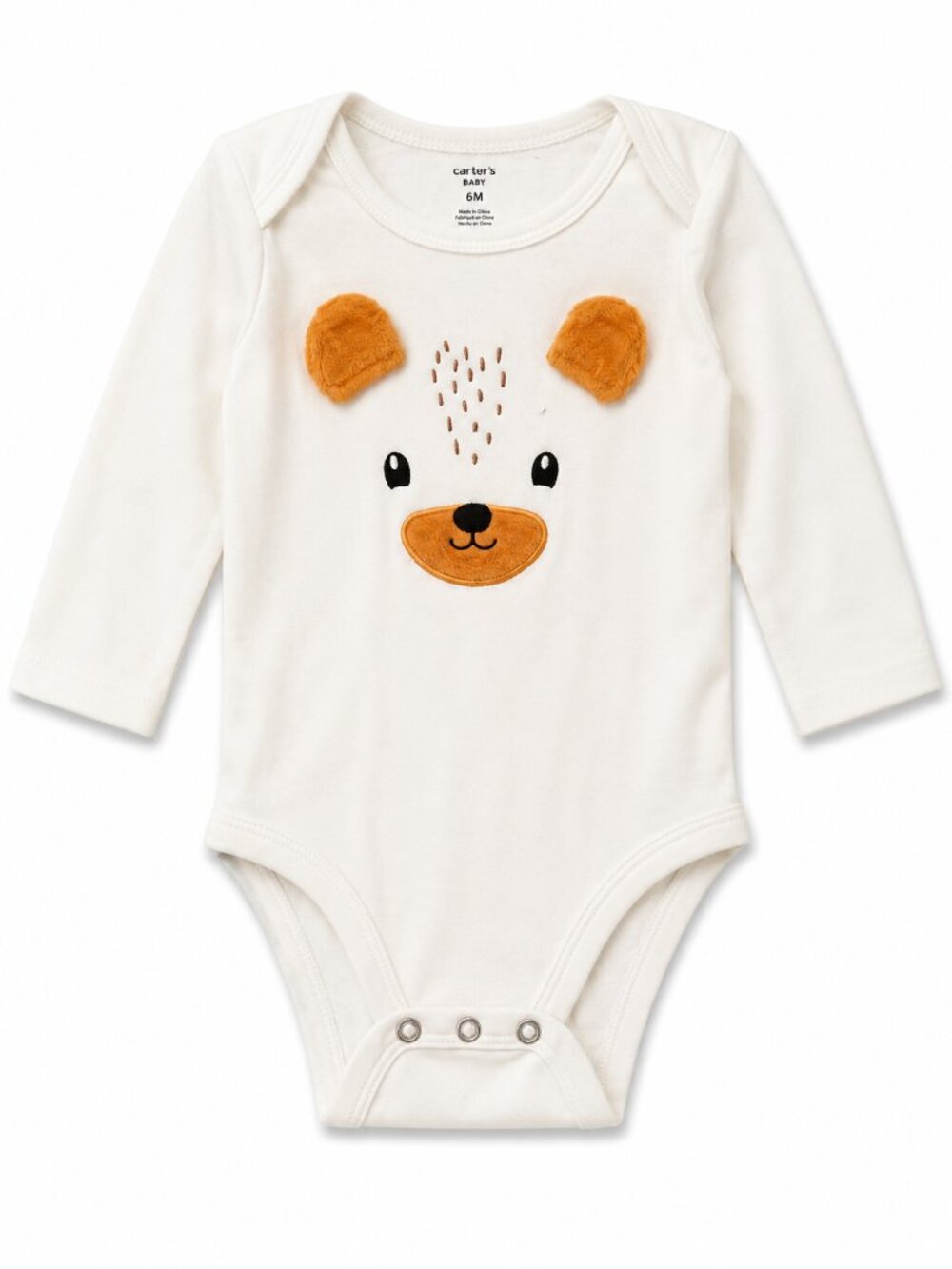 Carter’s Baby Bear Bodysuit | 6 Months | Long Sleeve Infant Onesie